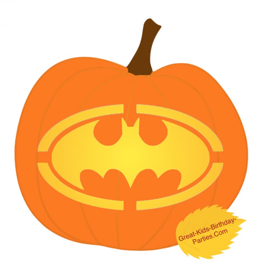 Batman Pumpkin Stencil Jack-o'-lantern Batmobile - Calabaza Transparent PNG