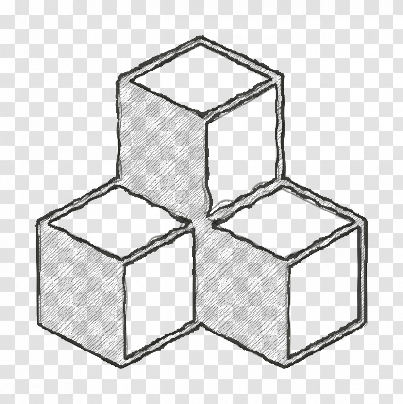 Cubes In Stack With Shadow Icon Iconographicons Icon Cube Icon Transparent PNG
