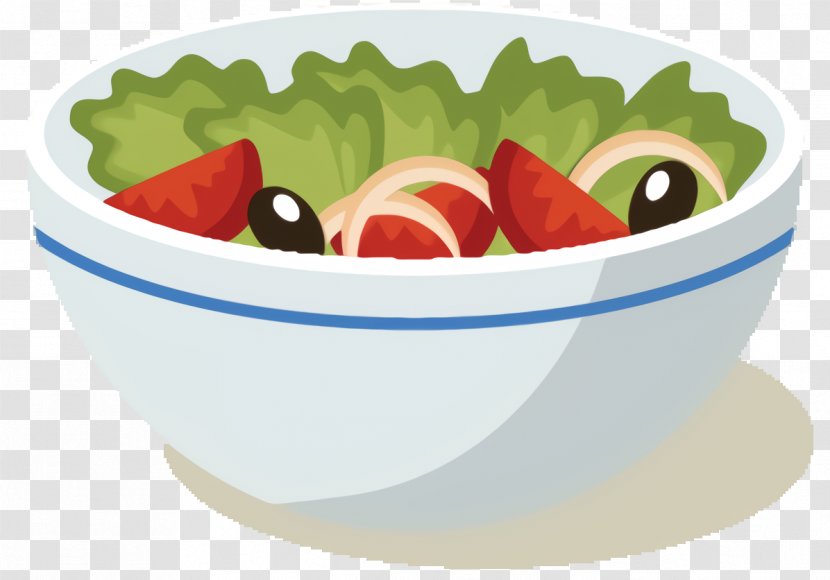 Hamburger Cartoon - Salad - Dishware Ceramic Transparent PNG
