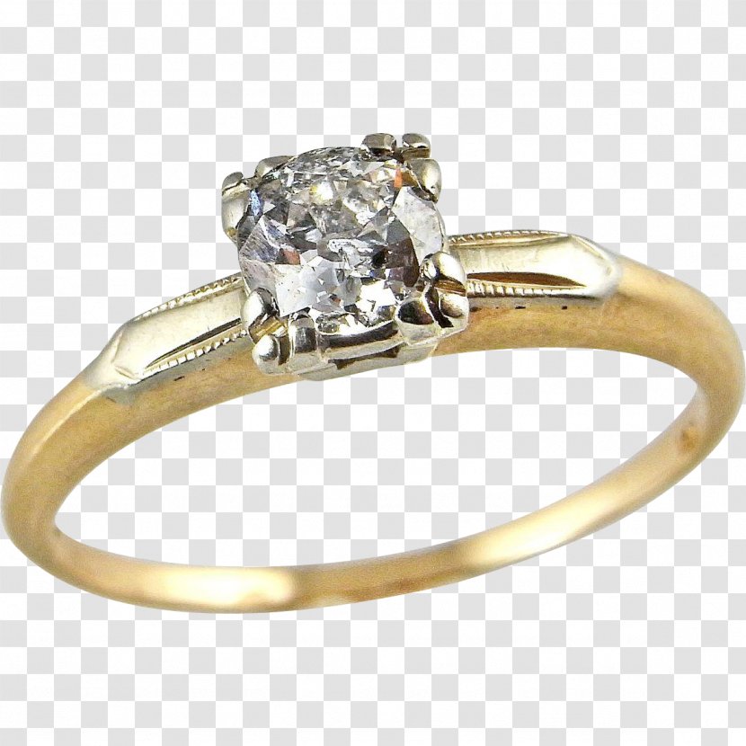Engagement Ring Jewellery Wedding Gold - Gemstone - GOLD BANNER Transparent PNG