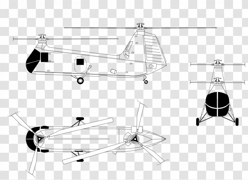 Helicopter Rotor Piasecki HUP Retriever H-21 Aircraft - Sikorsky Ch54 Tarhe Transparent PNG