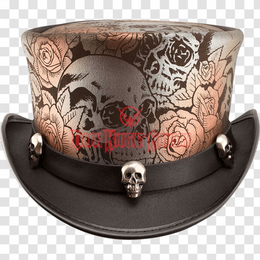 Top Hat Headgear Gothic Fashion Steampunk - Western Wear - Skull Transparent PNG