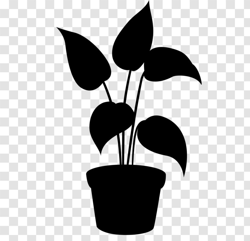 Clip Art Flower Plant Stem Leaf Silhouette - Monochrome Photography Transparent PNG