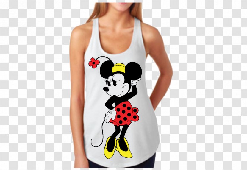 T-shirt Minnie Mouse Mickey Walt Disney World Rapunzel - Neck - Printing Figure Transparent PNG