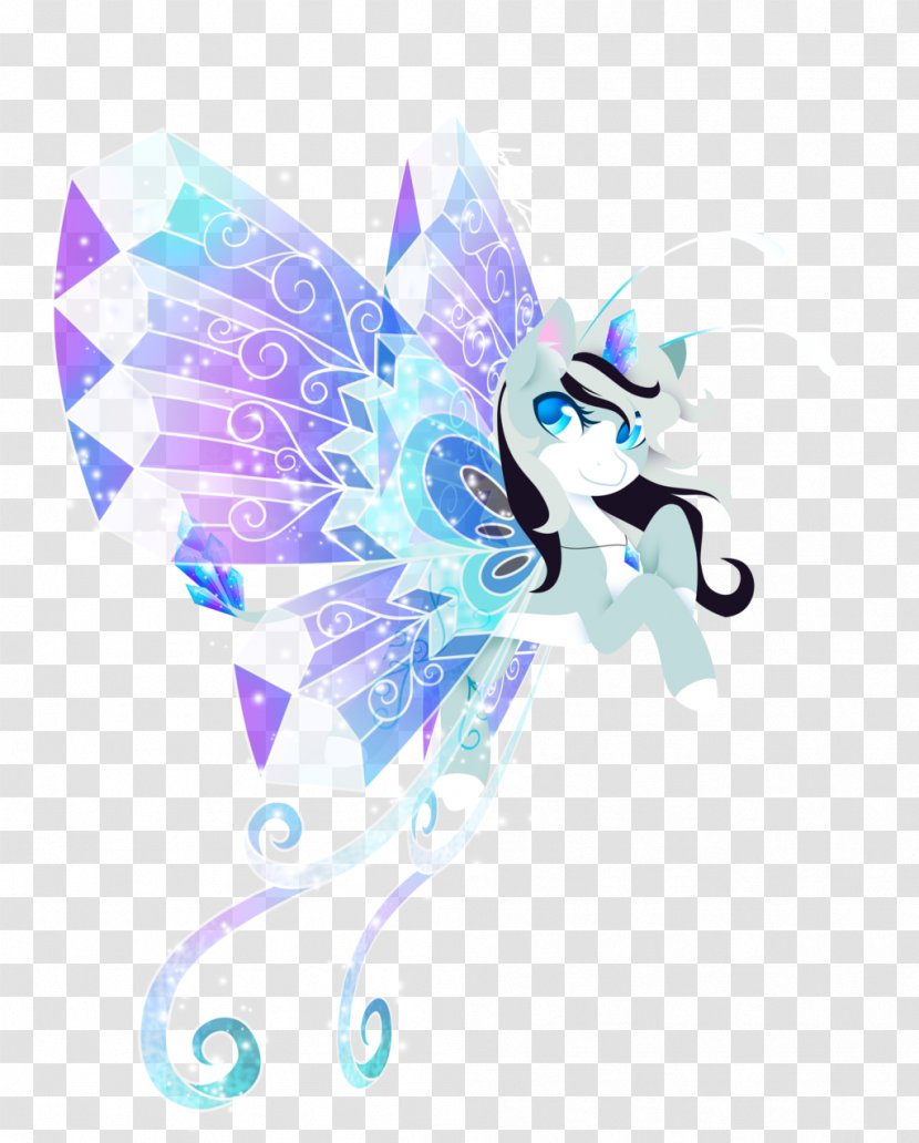 Pony Sunset Shimmer Winged Unicorn Butterfly - Icy Transparent PNG