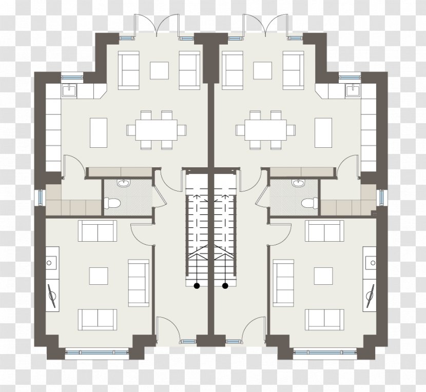 Floor Plan House Architecture Building Open - Schematic - Ground Transparent PNG