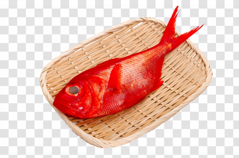 Chiba Prefecture Japanese Cuisine Fish Splendid Alfonsino Seafood - Bamboo Basket Of Redfish Transparent PNG