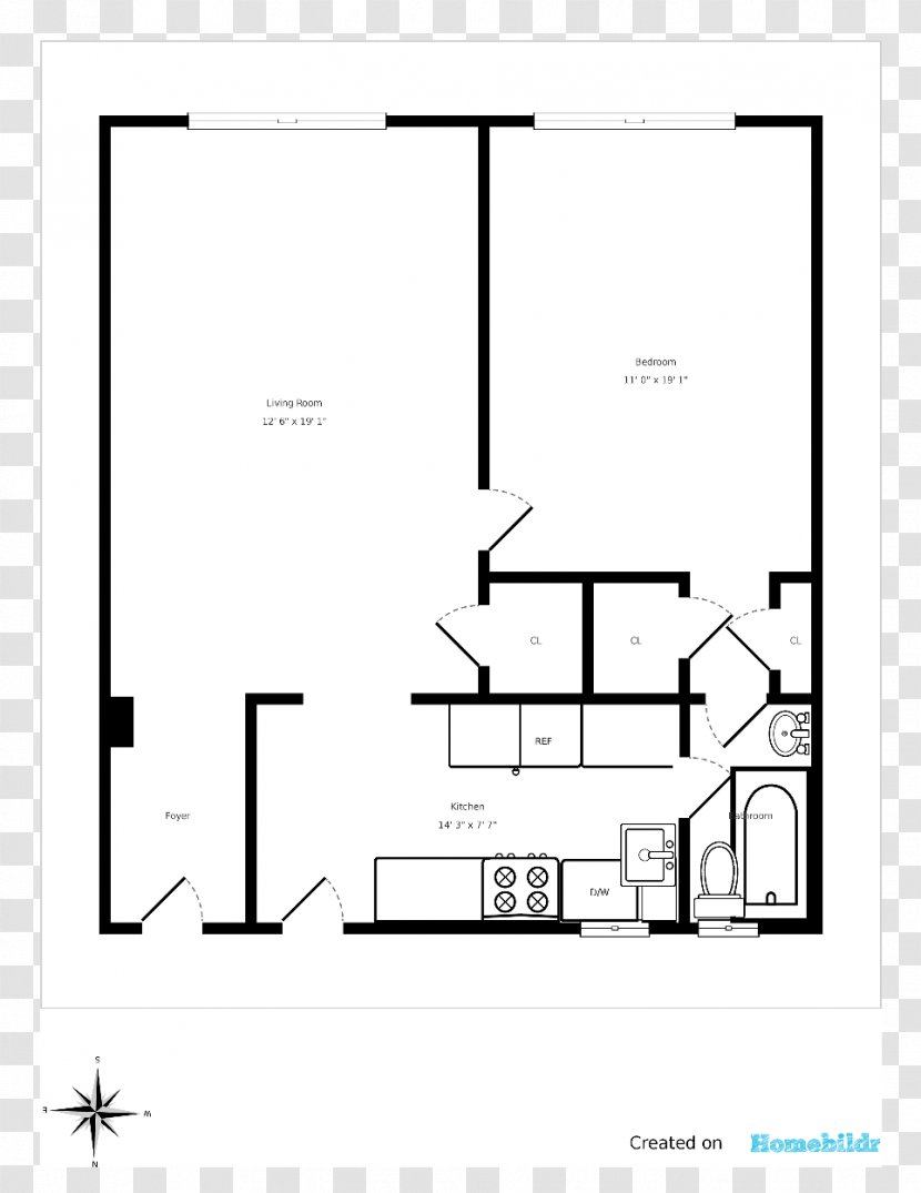 Paper Floor Plan Line - Area - York Street Transparent PNG