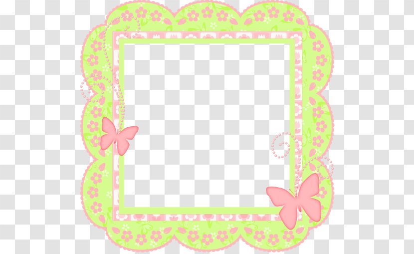 Clip Art Pattern Picture Frames Pink M Border - Butterfly Label Transparent PNG