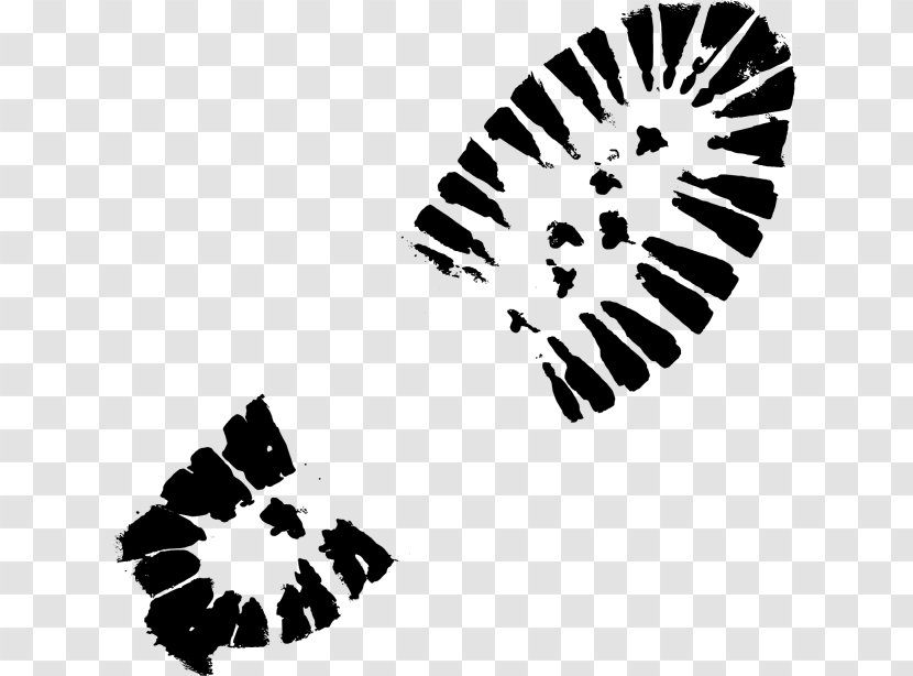 Clip Art Transparency Footprint Image - Blackandwhite Transparent PNG