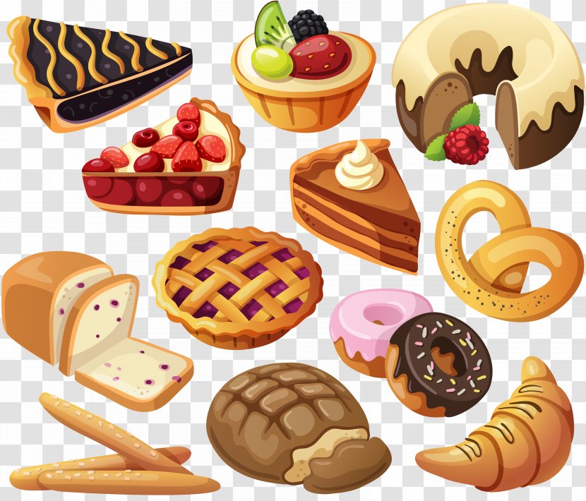 Bakery Cupcake Danish Pastry Breakfast Croissant - Sweets Transparent PNG
