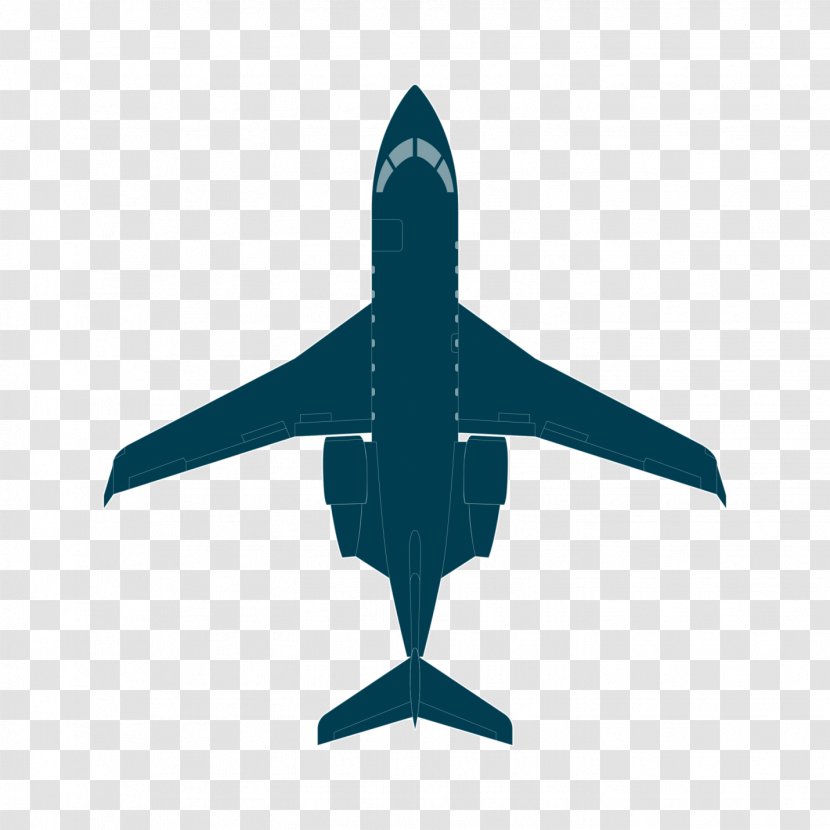 Bombardier Challenger 300 600 Series Learjet 70/75 Airplane Aircraft - Supersonic Transport - Playground Strutured Top View Transparent PNG
