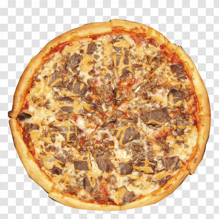 California-style Pizza Sicilian Quiche American Cuisine - Meat Transparent PNG