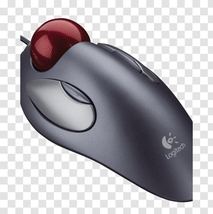 Computer Mouse Trackball Logitech Trackman Marble Optical PS/2 Port - Electronic Device Transparent PNG