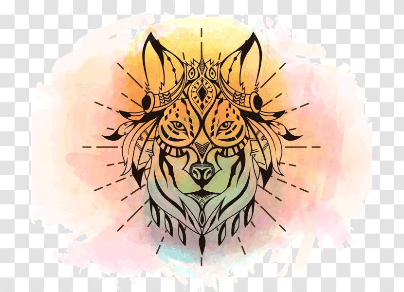 Gray Wolf T-shirt Coyote Tapestry - Drawing Transparent PNG