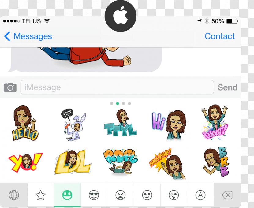 Emoticon Bitstrips Emoji Online Chat - Multimedia Transparent PNG