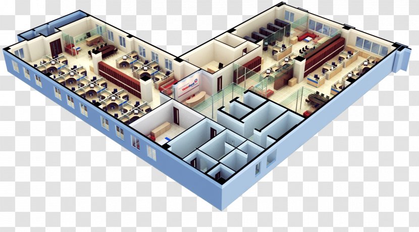 3D Floor Plan Office House - Computer Software Transparent PNG