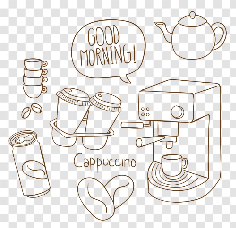 Coffee Cup Tea Cafe Bean - Style - Arabisc Button Transparent PNG
