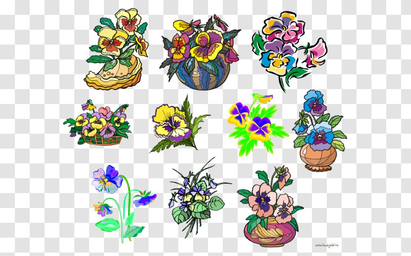 Viola Tricolor Floral Design Plant Clip Art - Pollinator - Cartoon Transparent PNG