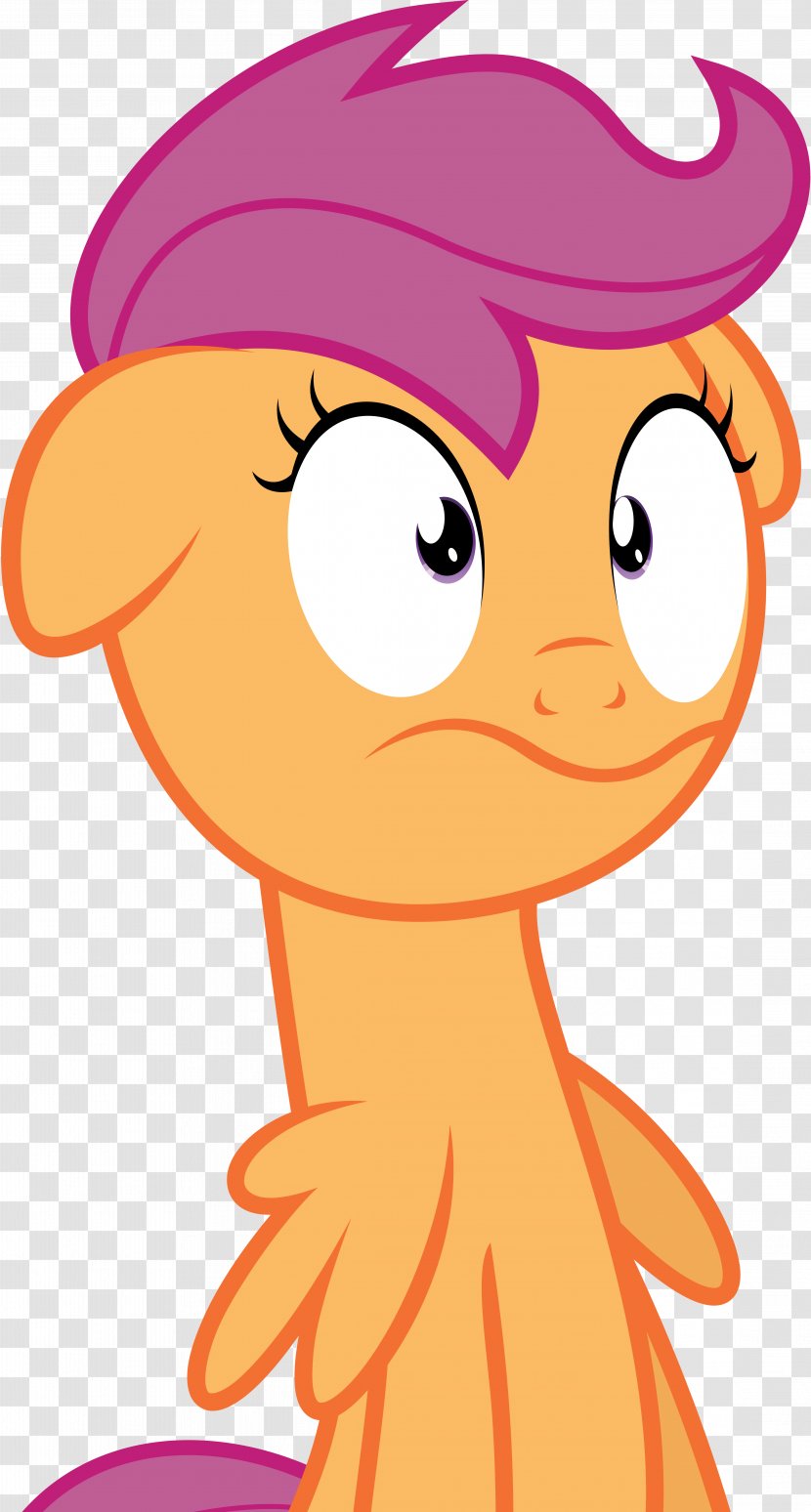 Scootaloo Rainbow Dash Pony - Frame - Scared Eyes Transparent PNG