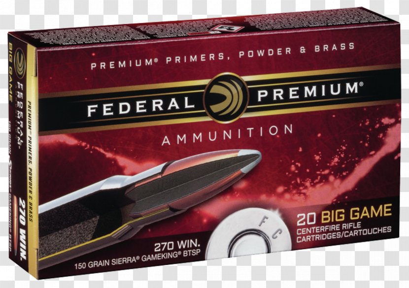 .30-06 Springfield Armory Federal Premium Ammunition Grain .300 Winchester Magnum - Bullet Transparent PNG