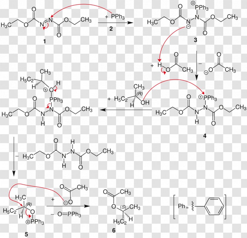 Mitsunobu Reaction Chemical Chemistry Imide Mechanism - Alcohol - Common Berthing Transparent PNG