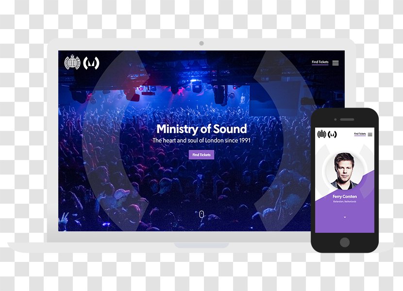 Multimedia Ministry Of Sound Responsive Web Design Handheld Devices - Electronics Transparent PNG