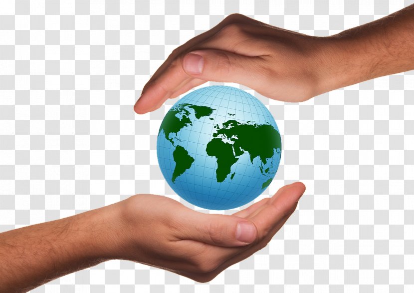 Natural Environment Environmental Science Biology Career - Globe - Hands Holding The Earth Transparent PNG