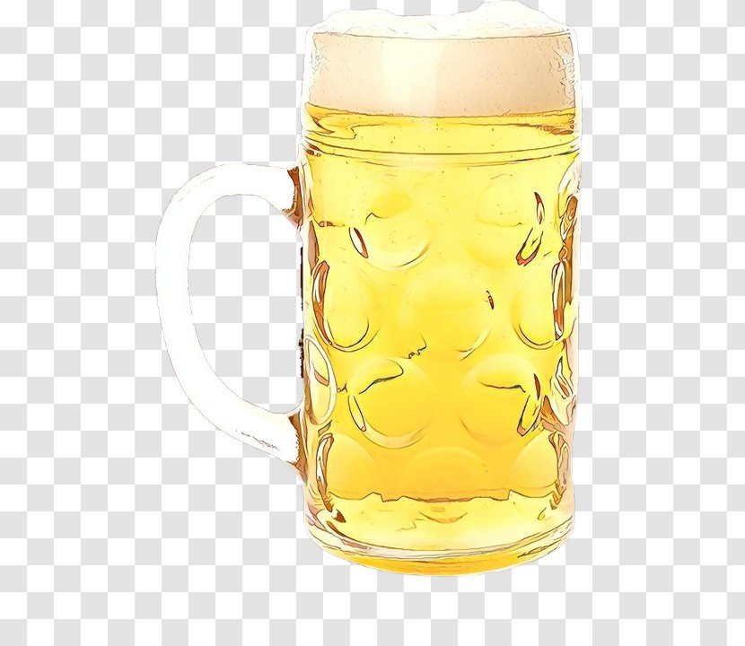 Yellow Drinkware Drink Beer Glass - Pint - Highball Mug Transparent PNG
