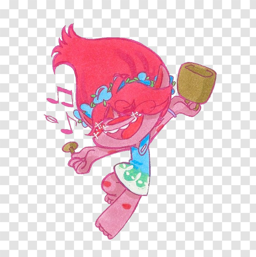Illustration Image Clip Art Sticker - Fictional Character - Poppy Troll Princess Transparent PNG