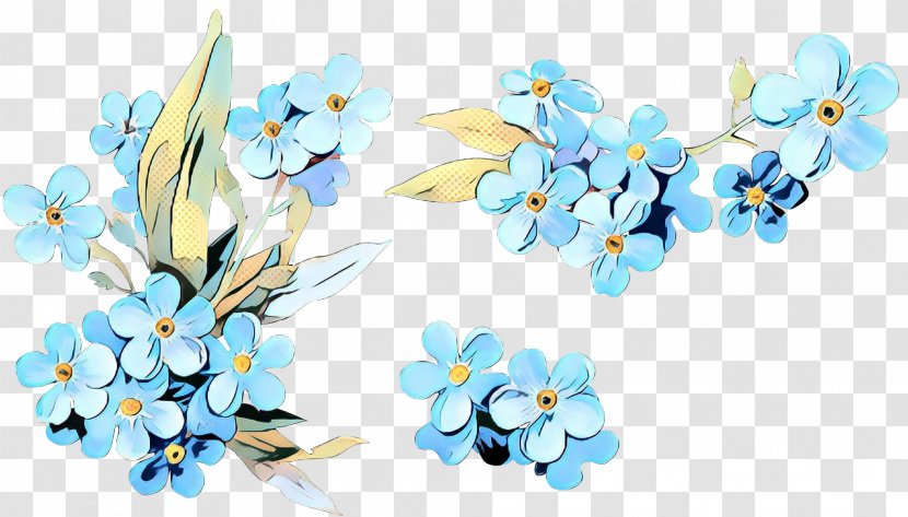 Watercolor Floral Background - Bluebonnet - Blossom Borage Family Transparent PNG