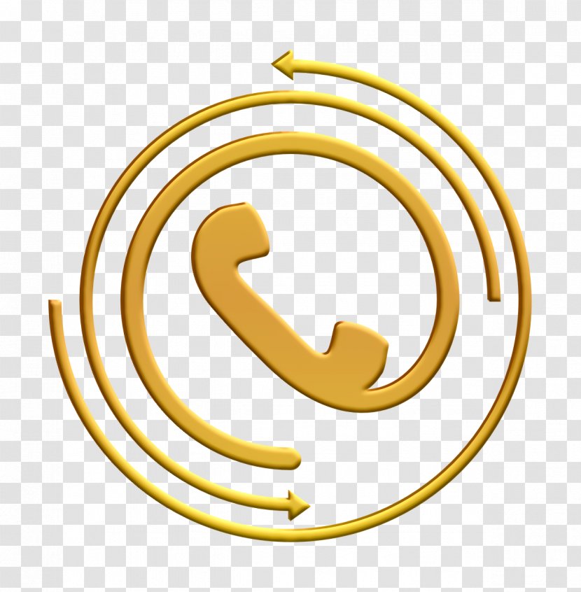 Telephone Receiver With Circular Arrows Icon Tools And Utensils Phone Icons - Symbol Transparent PNG