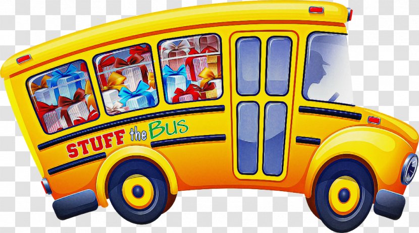 School Bus Cartoon - Public Transport Service - Toy Vehicle Transparent PNG