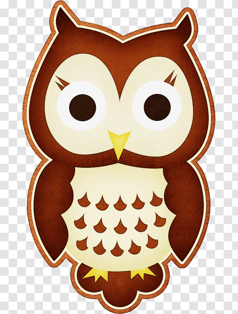 Owl Cartoon Bird Of Prey Brown Bird Transparent PNG