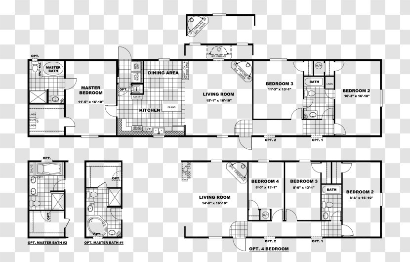 Floor Plan Southeast Texas House Covington Mobile Home - Area Transparent PNG