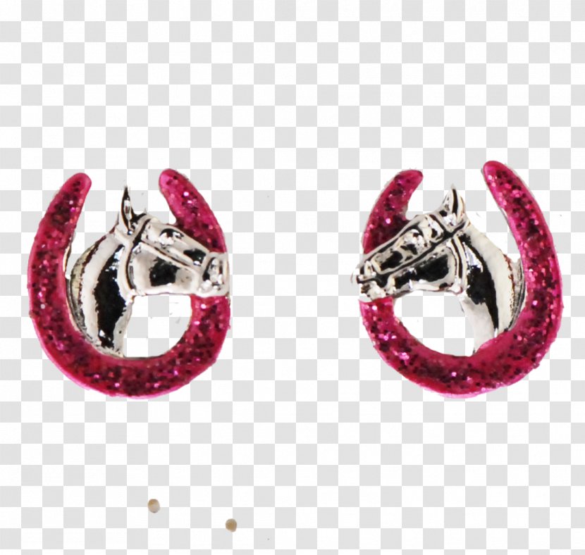 Earring Body Jewellery Silver Clothing Accessories - Jewelry - Horseshoe Transparent PNG