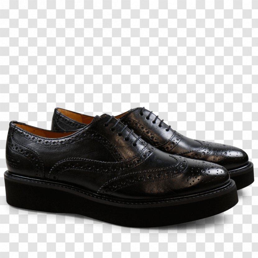 Oxford Shoe Leather Brogue Derby - Black Shoes Transparent PNG