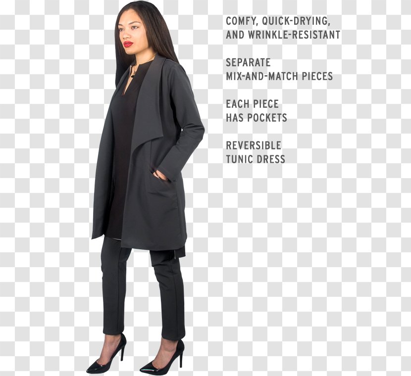 Overcoat Suit Sleeve Dress Clothing - Blouse - LADY SUIT FIT Transparent PNG