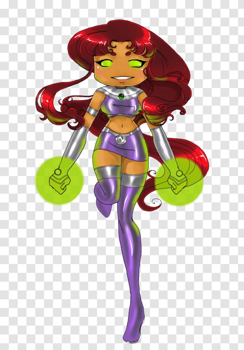 Figurine Illustration Action & Toy Figures Magenta Animated Cartoon - Starfire Transparent PNG