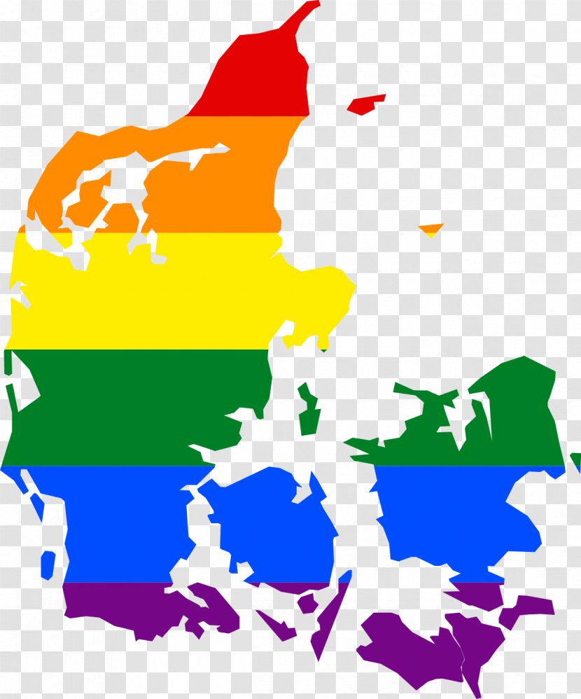 Copenhagen Pride Rainbow Flag LGBT Rights In Denmark - Heart Transparent PNG