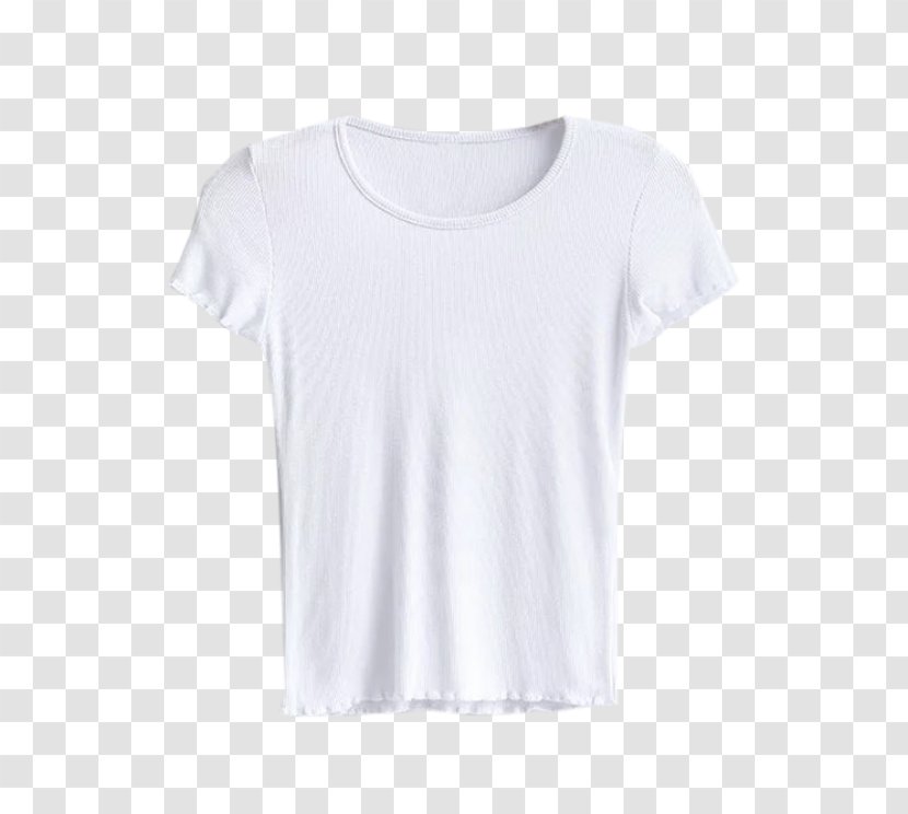 T-shirt Shoulder Sleeve Blouse - Neck Transparent PNG