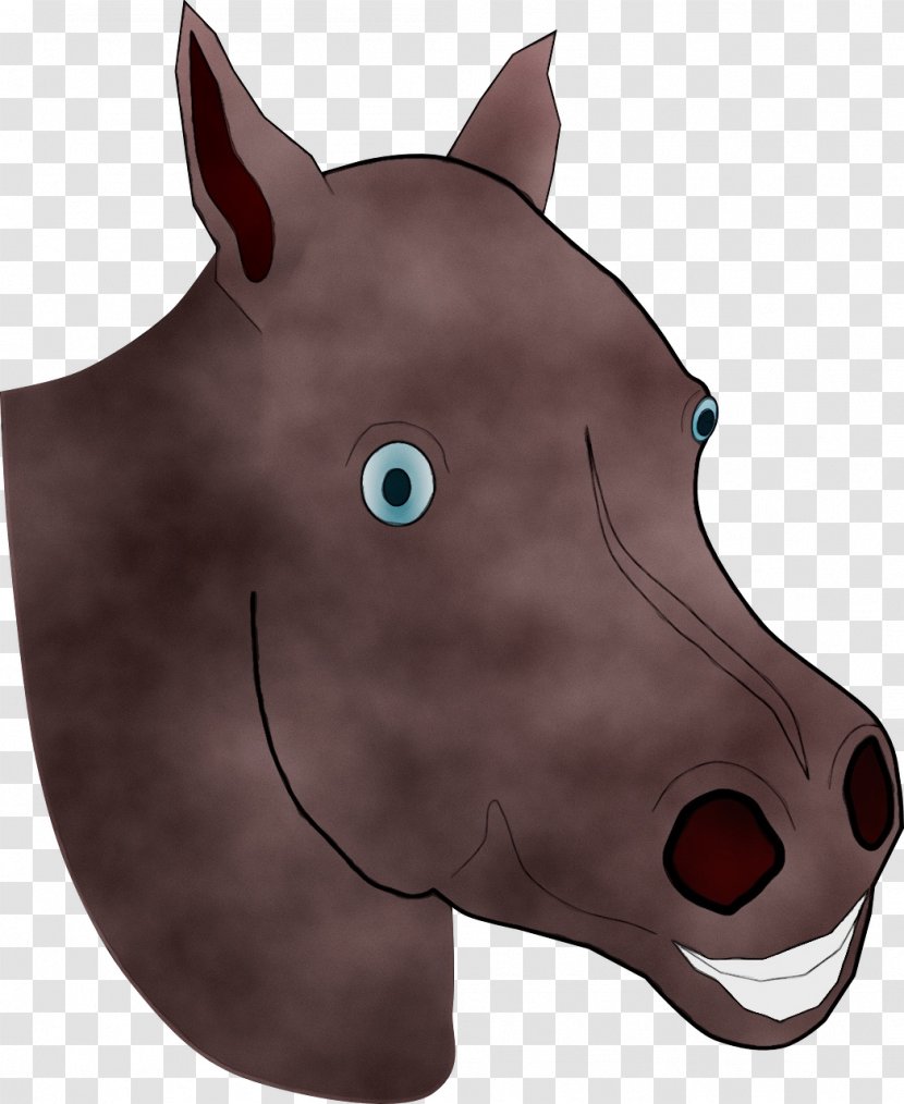 Mustang American Quarter Horse Head Mask Pony Cartoon - Liver - Mare Transparent PNG