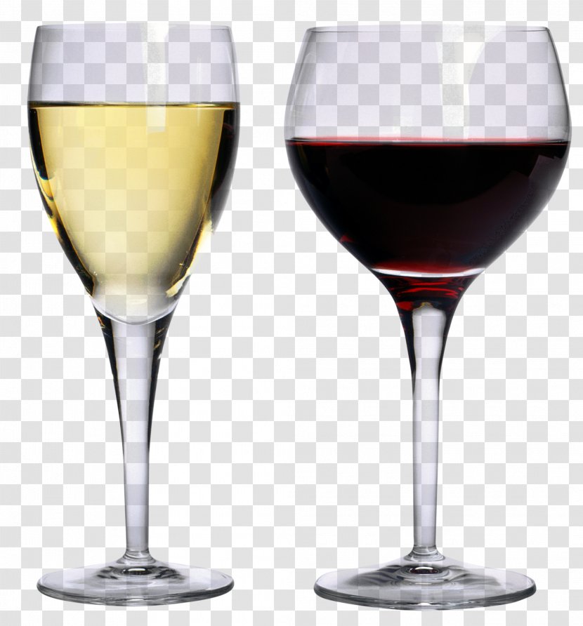 Wine Glass Cocktail White Red - Champagne Stemware Transparent PNG