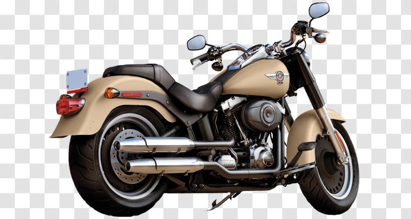 Harley-Davidson FLSTF Fat Boy Softail Motorcycle Super Glide - Automotive Exhaust Transparent PNG