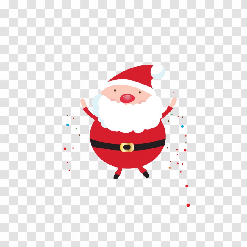 Santa Claus Christmas Gift Tree - Vector Cute Cartoon Transparent PNG