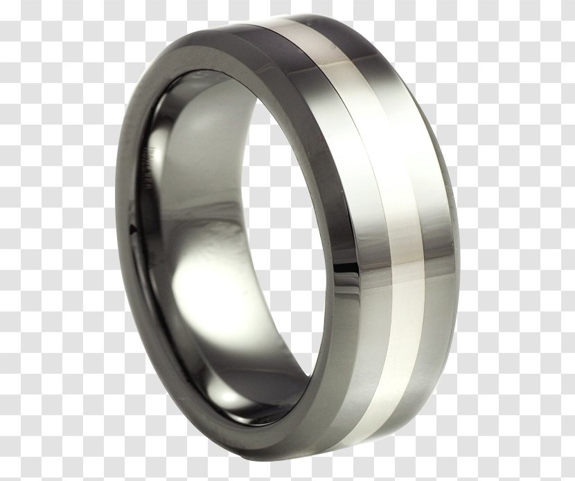 Silver Wedding Ring Body Jewellery - Platinum - Tungsten Transparent PNG