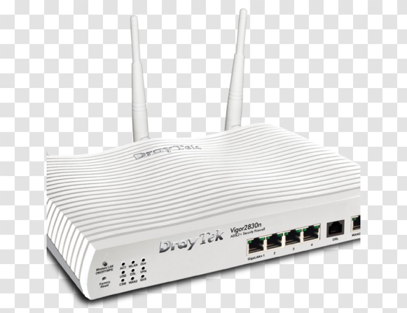 Router Draytek Vigor 2830 DSL Modem VDSL - Internet - Ethernet Hub Transparent PNG