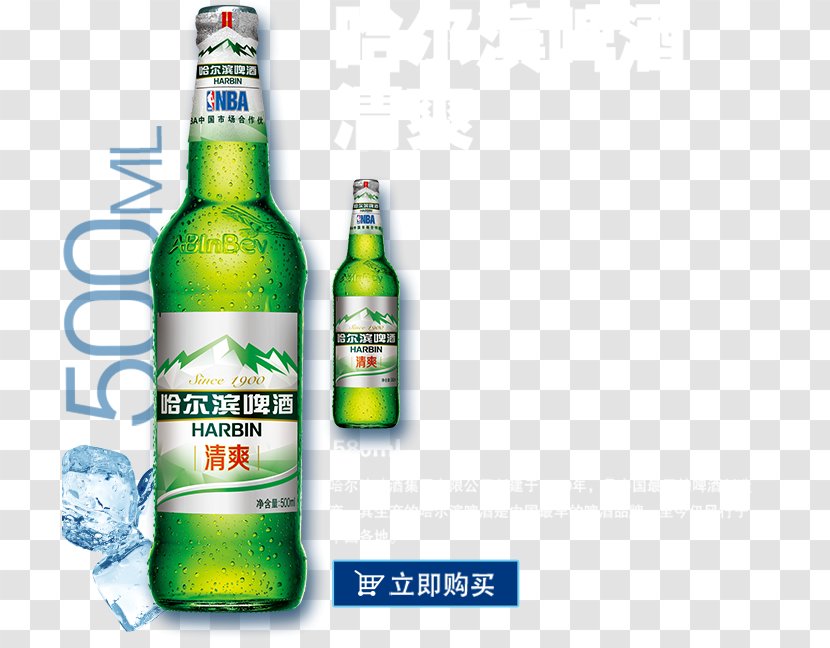 Beer Bottle Harbin Brewery Liqueur - Alcoholic Beverages Transparent PNG