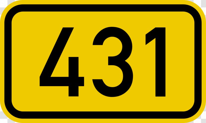 Bundesstraße 231 Number 281 Wikimedia Commons - Yellow - Trademark Transparent PNG