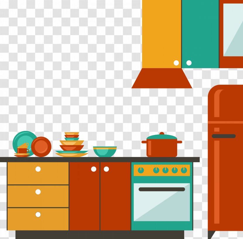 Pantry Living Room House Furniture - Interior Design - Vector Plane Kitchen Transparent PNG